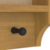 Wieszak ścienny na ubrania SANDNES 45x12x35cm Drewno lite Sosna