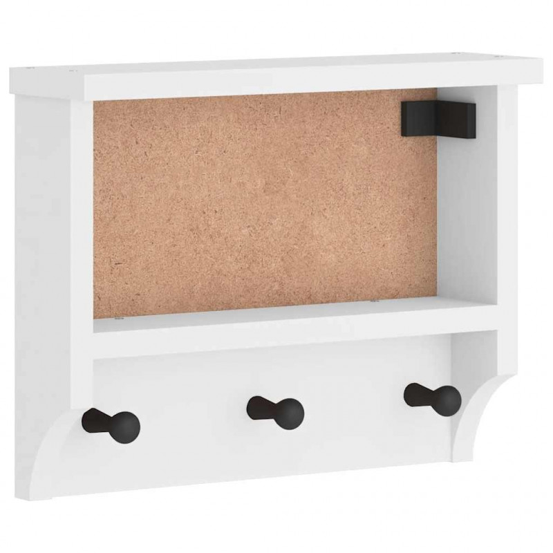 Wieszak ścienny na ubrania SANDNES 45x12x35cm Drewno lite Sosna