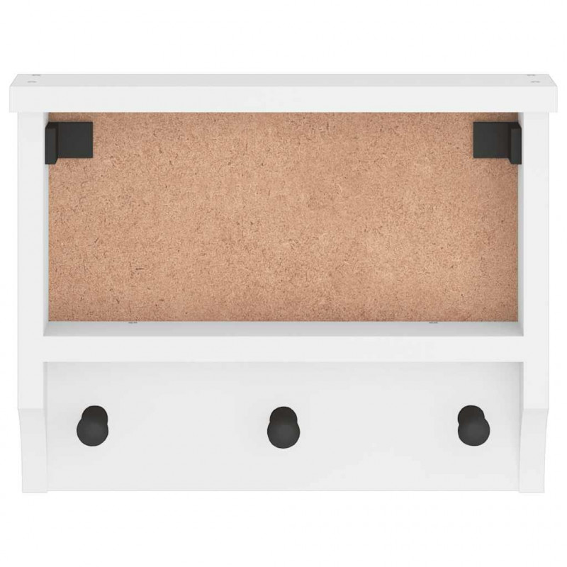 Wieszak ścienny na ubrania SANDNES 45x12x35cm Drewno lite Sosna