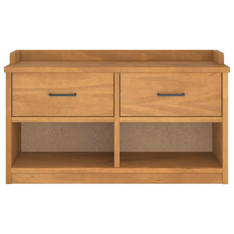 Ławka do przedpokoju "SANDNES" 87x40x50 cm lite drewno sosnowe