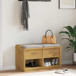 Ławka do przedpokoju "SANDNES" 87x40x50 cm lite drewno sosnowe