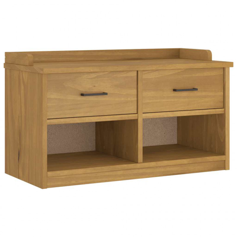 Ławka do przedpokoju "SANDNES" 87x40x50 cm lite drewno sosnowe