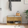 Ławka do przedpokoju "SANDNES" 87x40x50 cm lite drewno sosnowe