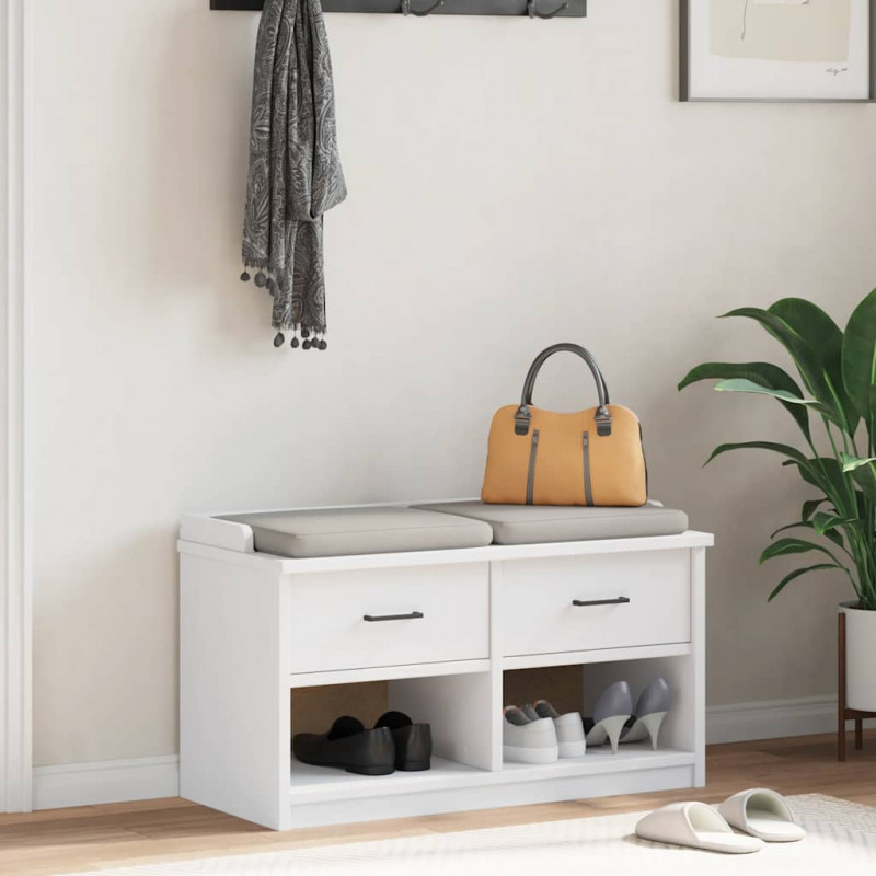Ławka do przedpokoju "SANDNES" 87x40x50 cm Drewno lite Sosna