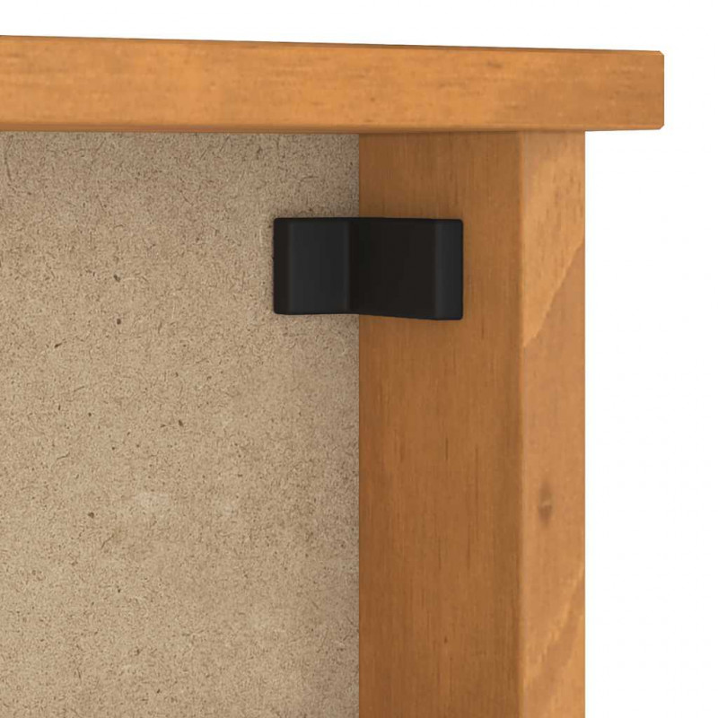 Wieszak ścienny na ubrania SANDNES 87x12x35cm Drewno lite Sosna