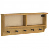 Wieszak ścienny na ubrania SANDNES 87x12x35cm Drewno lite Sosna