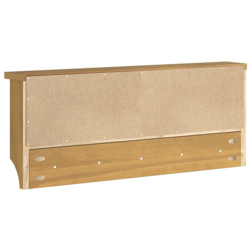 Wieszak ścienny na ubrania SANDNES 87x12x35cm Drewno lite Sosna
