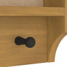 Wieszak ścienny na ubrania SANDNES 87x12x35cm Drewno lite Sosna