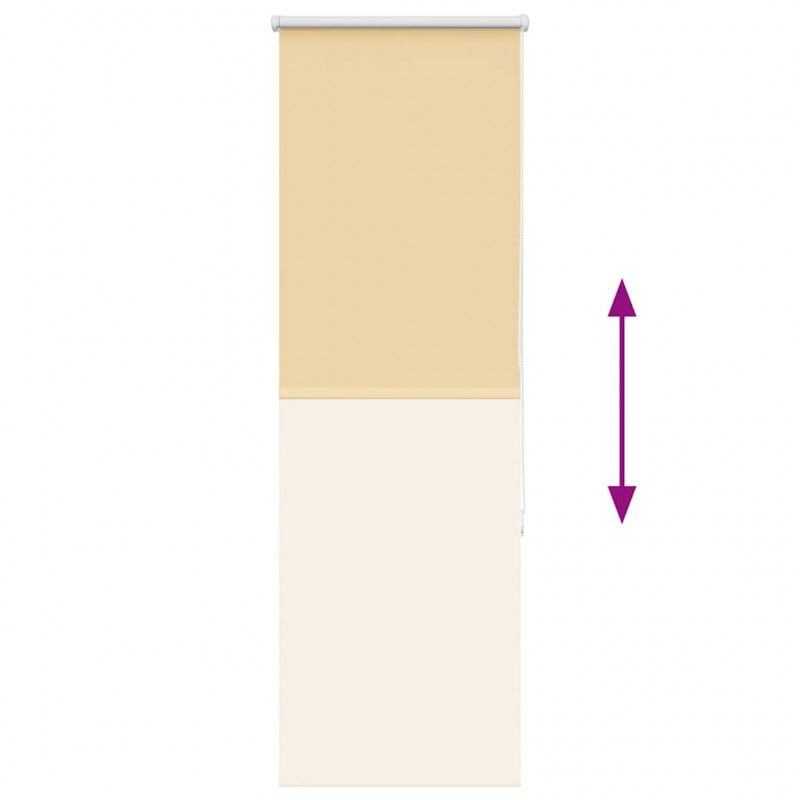 Roleta zaciemniająca beżowa 45x175 cm Szerokość tkaniny 40,7 cm
