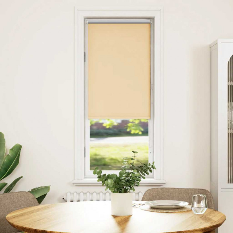 Roleta zaciemniająca beżowa 60x175 cm Szerokość tkaniny 55,7 cm