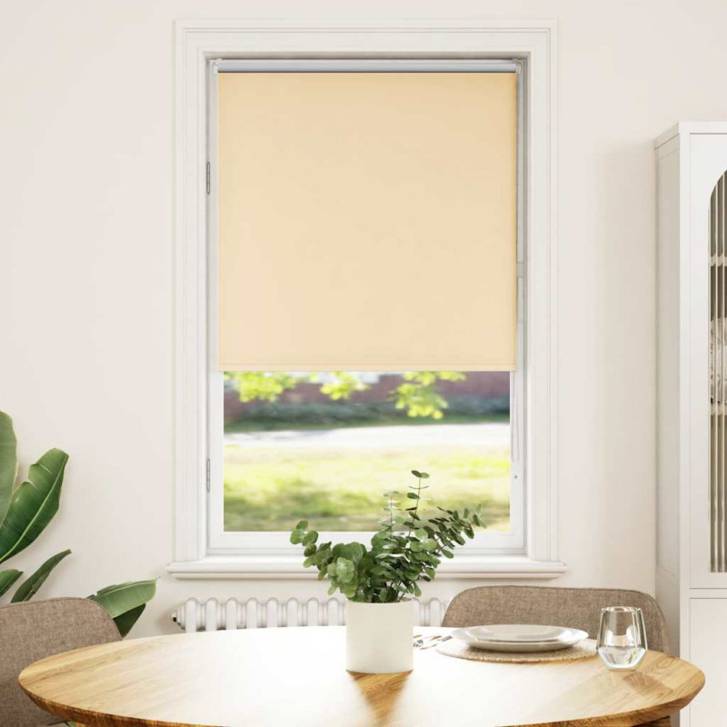 Roleta zaciemniająca beżowa 70x175 cm Szerokość tkaniny 65,7 cm