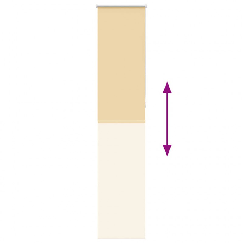 Roleta zaciemniająca beżowa 40x210 cm Szerokość tkaniny 35,7 cm