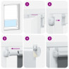 Roleta zaciemniająca szara 100x130 cm Szerokość tkaniny 95,7cm
