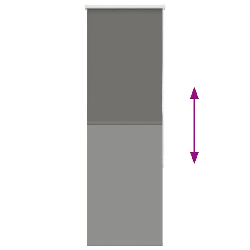 Roleta zaciemniająca szara 40x150 cm Szerokość tkaniny 35,7 cm