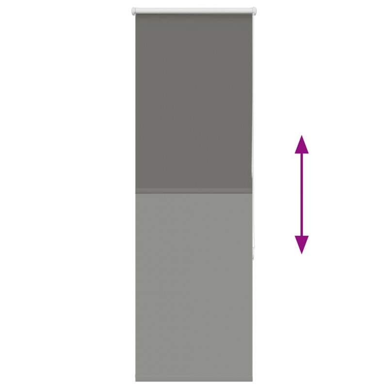 Roleta zaciemniająca szara 45x150 cm Szerokość tkaniny 40,7 cm