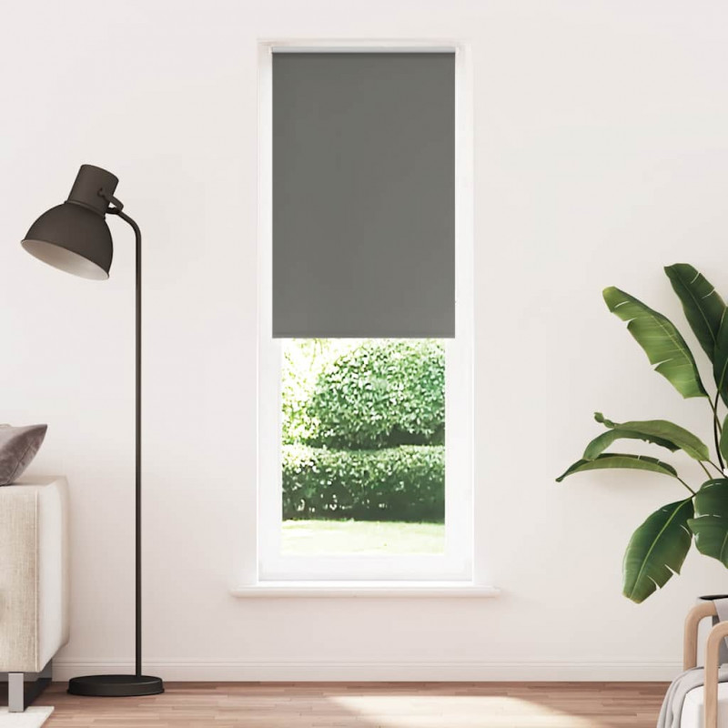 Roleta zaciemniająca szara 80x210 cm Szerokość tkaniny 75,7 cm