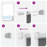 Roleta zaciemniająca 55x130 cm Szerokość tkaniny 50,7 cm