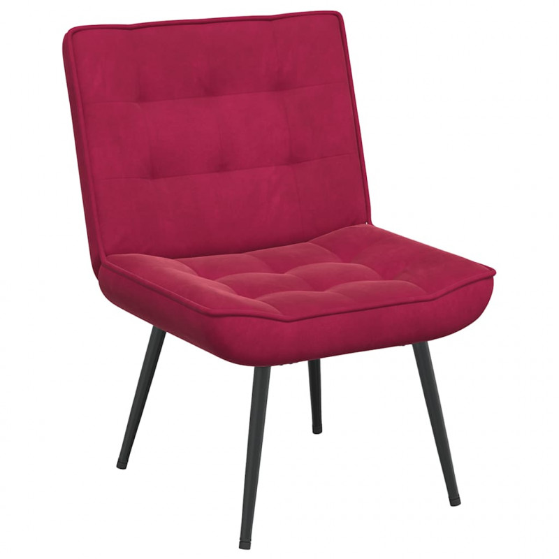 Fotel relaksacyjny wino czerwone 64x74x84 cm aksamit