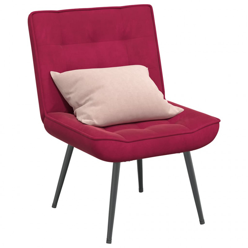 Fotel relaksacyjny wino czerwone 64x74x84 cm aksamit