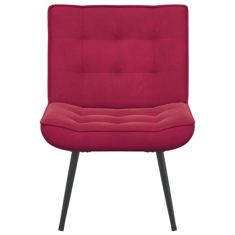 Fotel relaksacyjny wino czerwone 64x74x84 cm aksamit