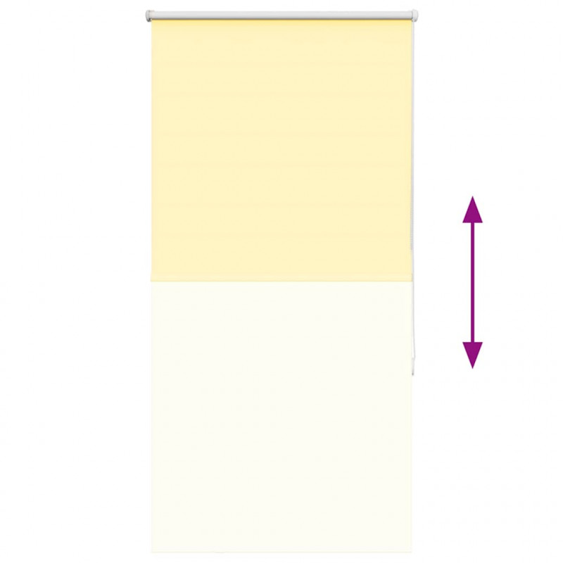 Roleta zaciemniająca Żółta 75x130 cm Szerokość tkaniny 70,7 cm