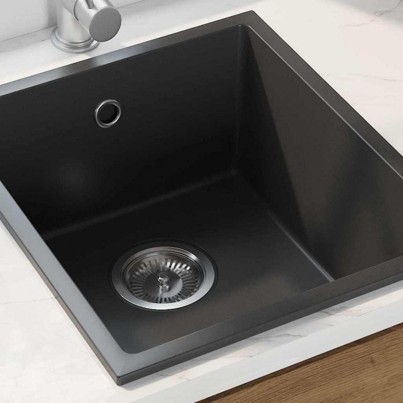 Zlew kuchenny Czarny 38 x 44 x 20 cm Granit