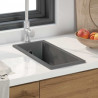 Zlew kuchenny Szary 21 x 44 x 14 cm Granit