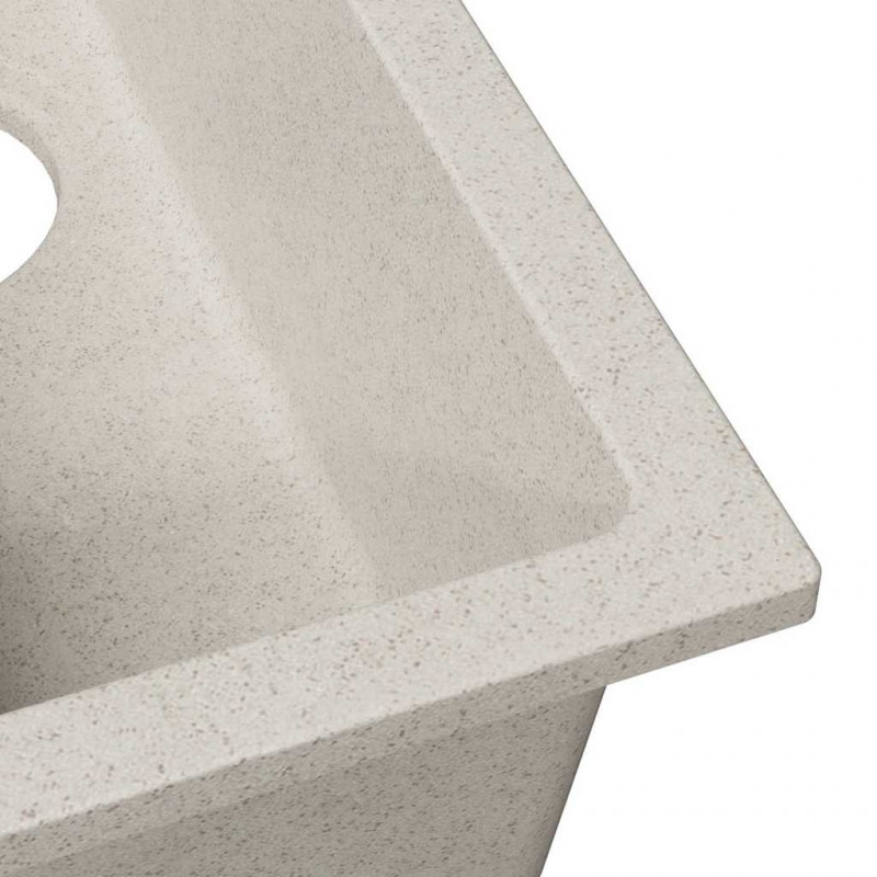 Zlew kuchenny Beżowy 21 x 44 x 14 cm Granit