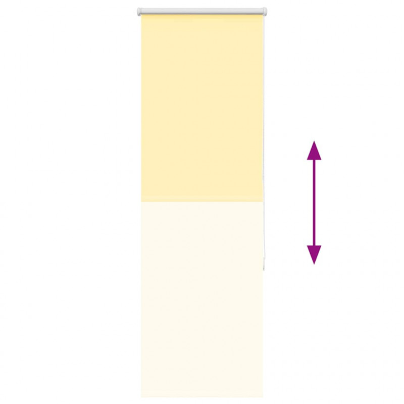 Roleta zaciemniająca Żółta 40x150 cm Szerokość tkaniny 35,7 cm