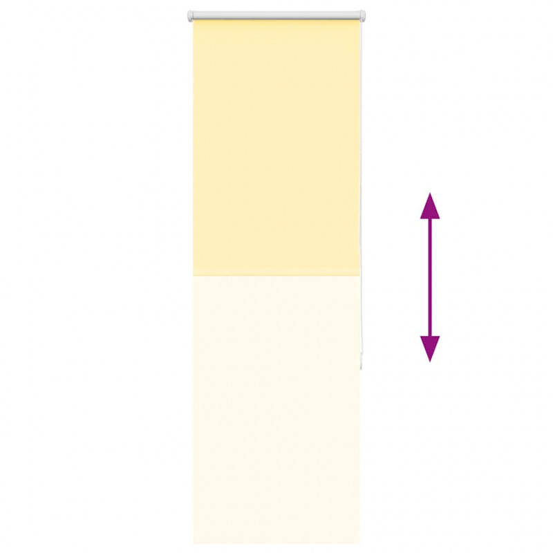 Roleta zaciemniająca Żółta 45x150 cm Szerokość tkaniny 40,7 cm