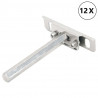 Wsporniki półek pływających, 12 szt., Ø12x100 mm, stal węglowa
