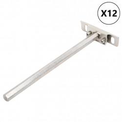 Wsporniki półek pływających, 12 szt., Ø12x200 mm, stal węglowa