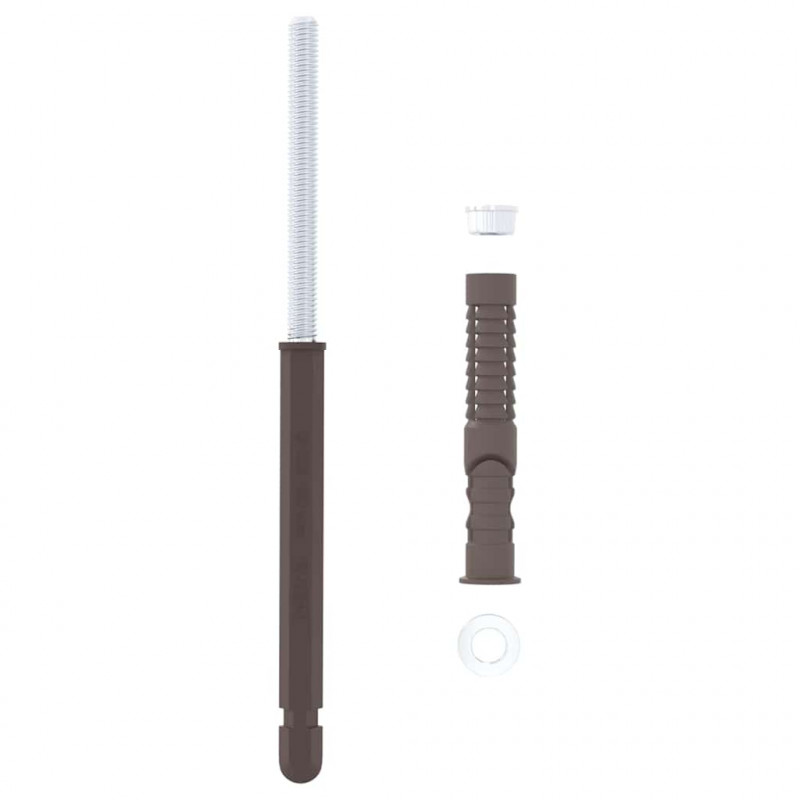 Uchwyty do półek wiszących 12 pcs Beżowy Ø10 x 170 mm Stal