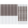 Uchwyty do półek wiszących 12 pcs Beżowy Ø10 x 170 mm Stal