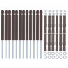Uchwyty do półek wiszących 12 pcs Beżowy Ø12 x 190 mm Stal