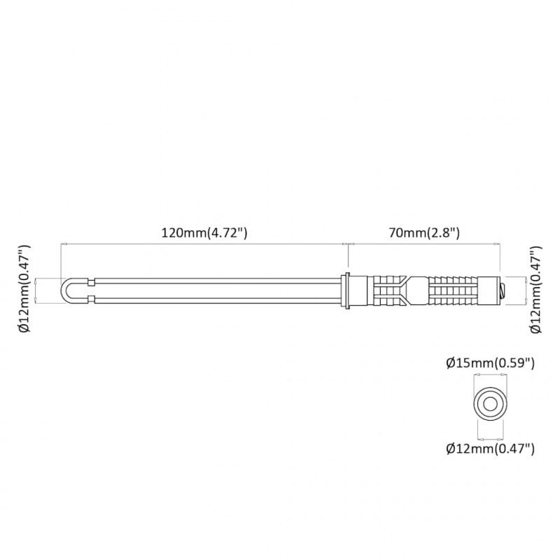 Uchwyty do półek wiszących 12 pcs Beżowy Ø12 x 190 mm Stal