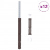 Uchwyty do półek wiszących 12 pcs Beżowy Ø14 x 210 mm Stal
