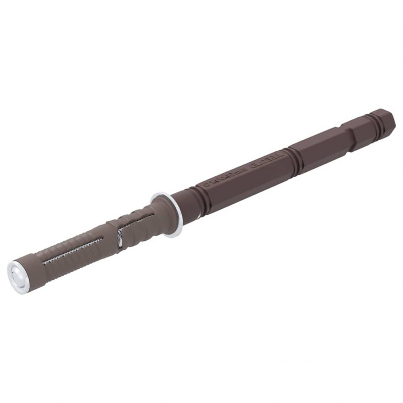 Uchwyty do półek wiszących 12 pcs Beżowy Ø14 x 210 mm Stal