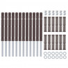 Uchwyty do półek wiszących 12 pcs Beżowy Ø14 x 210 mm Stal
