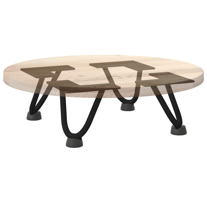 Nogi do stolika kawowego w kształcie spinki do włosów 4 szt. Czarne 10 cm Stal lite