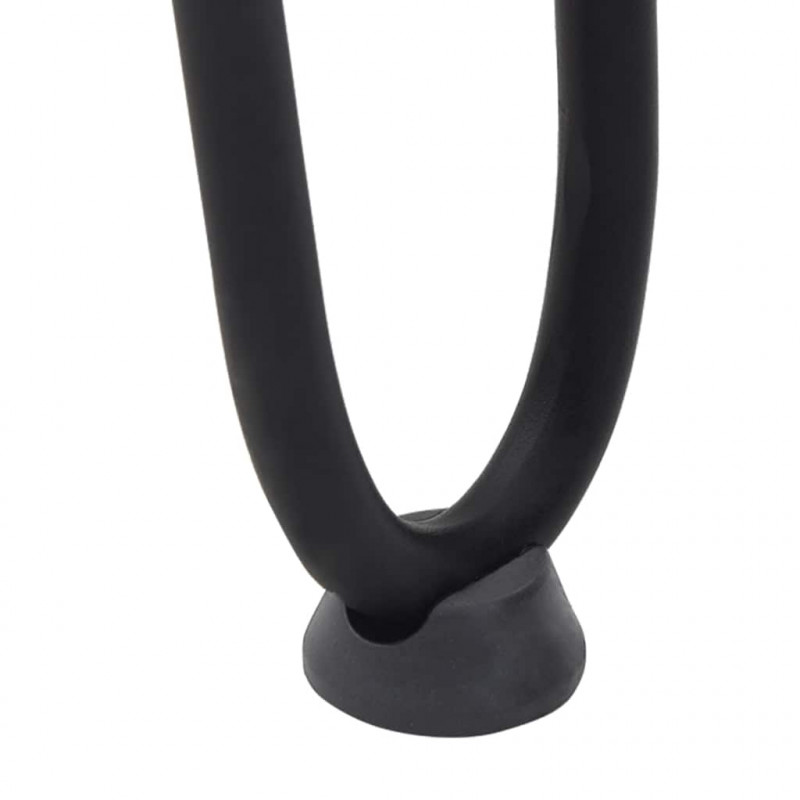 Nogi do stolika kawowego w kształcie spinki do włosów 4 szt. Czarne 10 cm Stal lite
