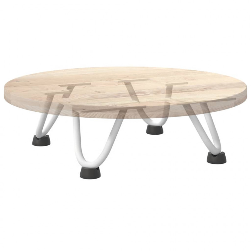 Nogi do stolika kawowego w kształcie spinki do włosów 4 szt. Białe 10 cm Stal lite