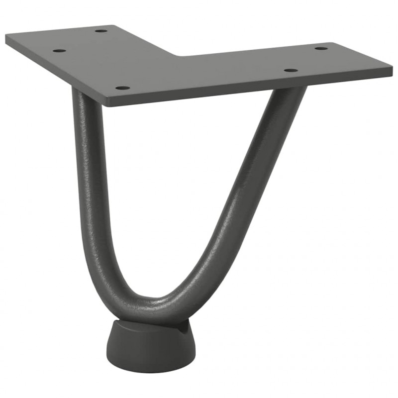 Nogi do stolika kawowego 4 szt. Antracyt 10 cm Stal lite