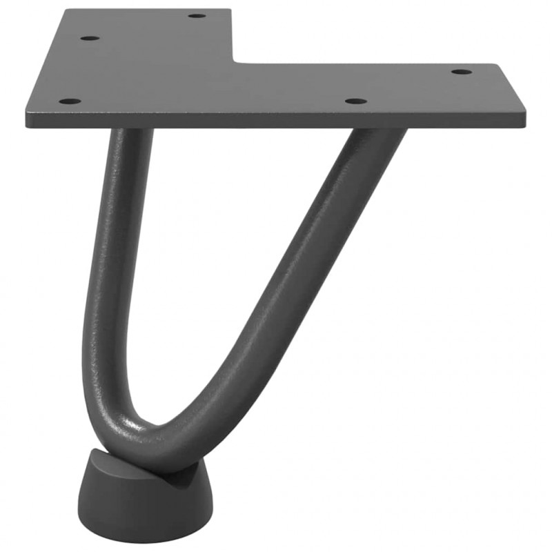 Nogi do stolika kawowego 4 szt. Antracyt 10 cm Stal lite