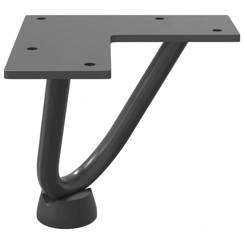 Nogi do stolika kawowego 4 szt. Antracyt 10 cm Stal lite