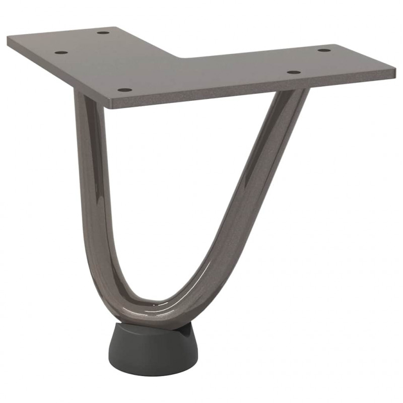 Nogi do stolika kawowego z szpilkami 4 szt. Naturalna stal 10 cm Solidna stal