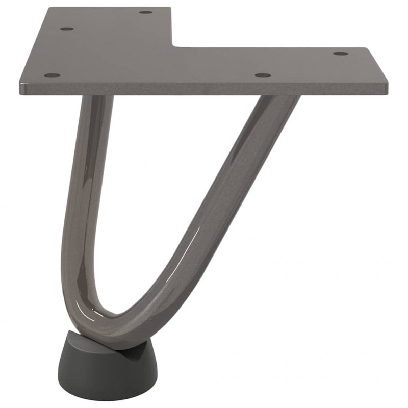 Nogi do stolika kawowego z szpilkami 4 szt. Naturalna stal 10 cm Solidna stal