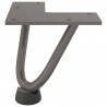 Nogi do stolika kawowego z szpilkami 4 szt. Naturalna stal 10 cm Solidna stal
