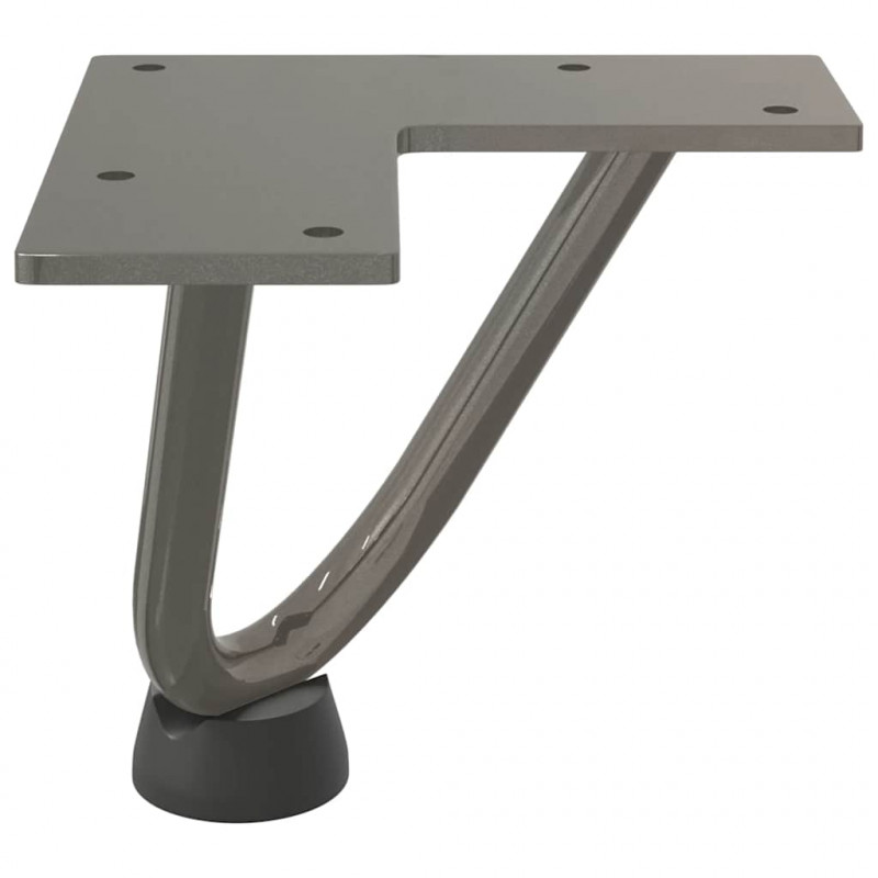Nogi do stolika kawowego z szpilkami 4 szt. Naturalna stal 10 cm Solidna stal