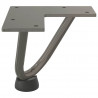 Nogi do stolika kawowego z szpilkami 4 szt. Naturalna stal 10 cm Solidna stal
